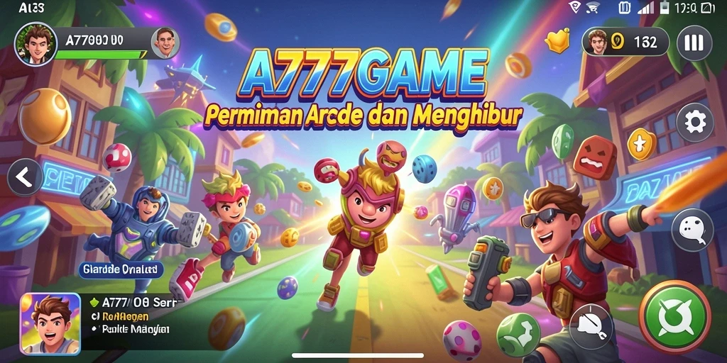 Tampilan menarik dari gameplay A777GAME yang penuh aksi Arcade.