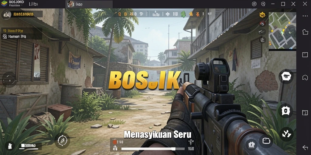 Gameplay seru dari BOSJOKO dalam pertempuran FPS.