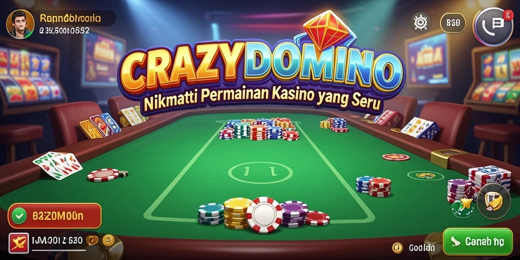 Tampilan gameplay menarik dalam CRAZYDOMINO dengan pemain aktif.