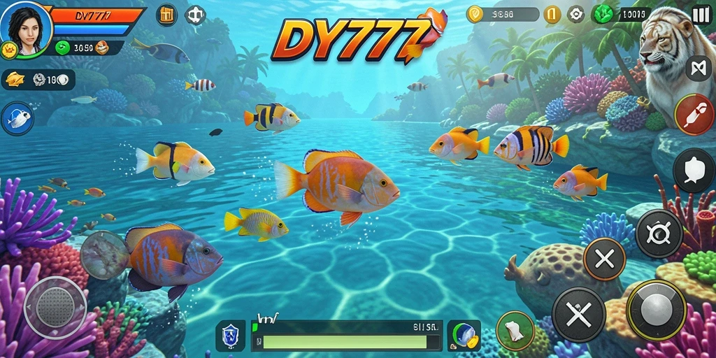 Tampilan gameplay Tembak Ikan di DY777 yang seru dan menantang.
