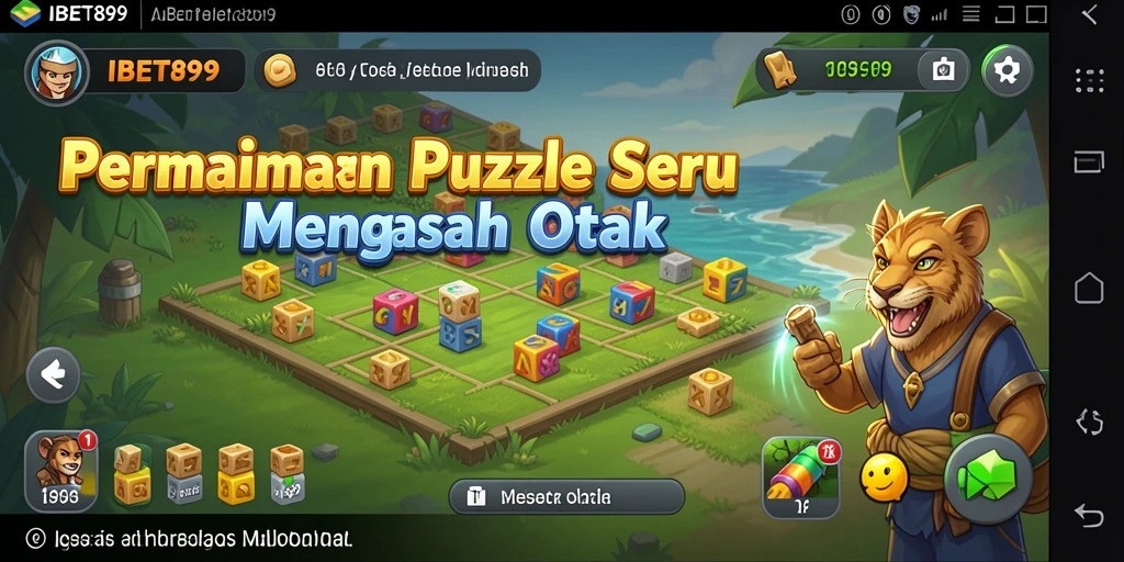 Tampilan menarik dari gameplay puzzle IBET899 yang menantang.