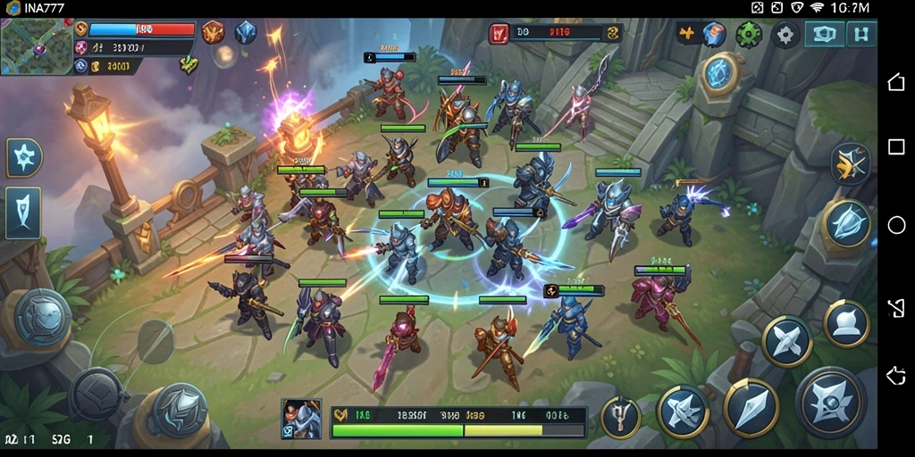 Tangkapan layar gameplay INA777 menampilkan pertempuran strategis yang mendebarkan.