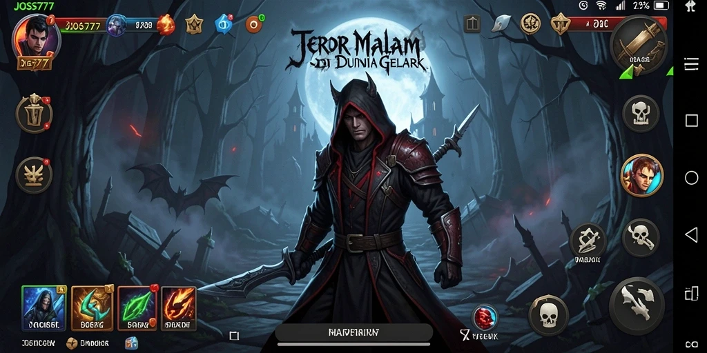 Screenshot menunjukkan karakter menakutkan dalam suasana gelap.