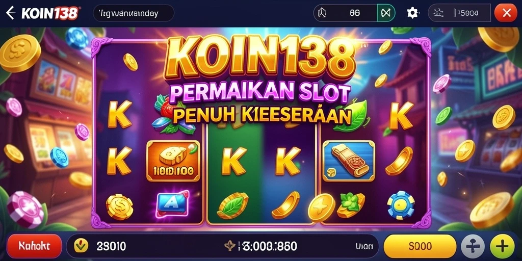 Tampilan gameplay Slot KOIN138 yang penuh warna dan seru.
