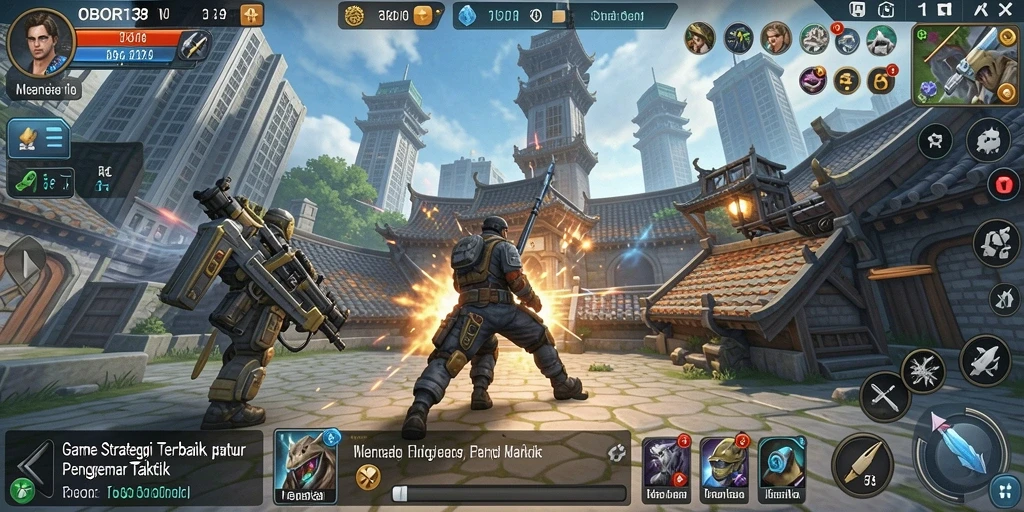 Tampilan gameplay menarik di OBOR138, menampilkan taktik pertempuran antara pemain.