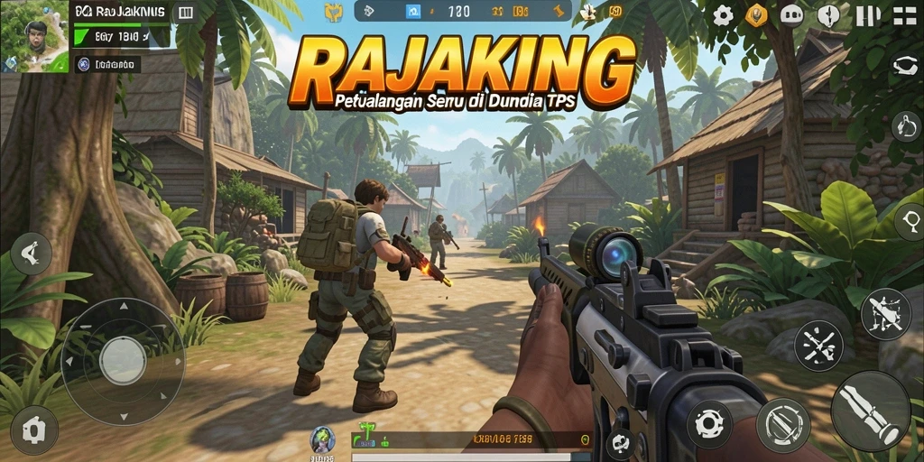 Screenshot dari gameplay seru RAJAKING dalam mode TPS.