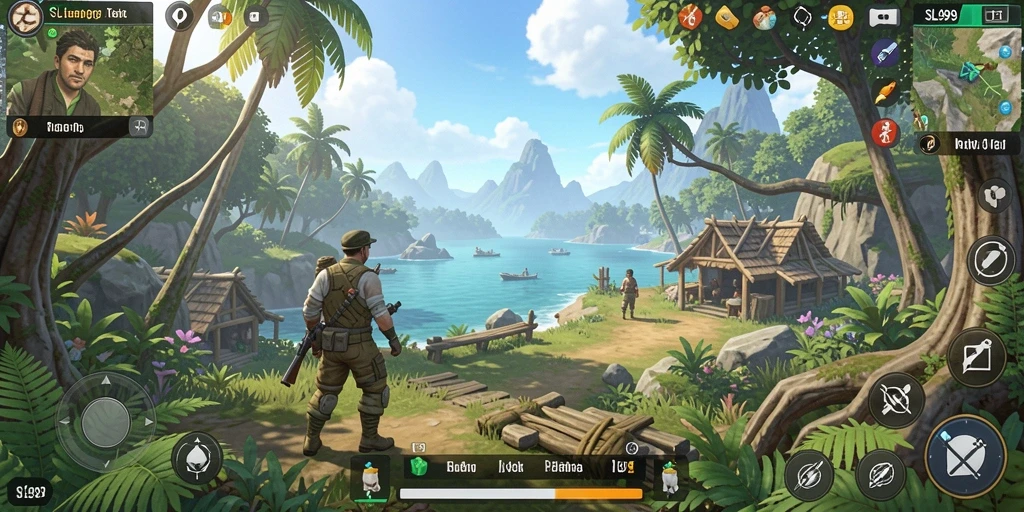 Tampilan gameplay intens dari SL999 dalam dunia Open World yang luas.