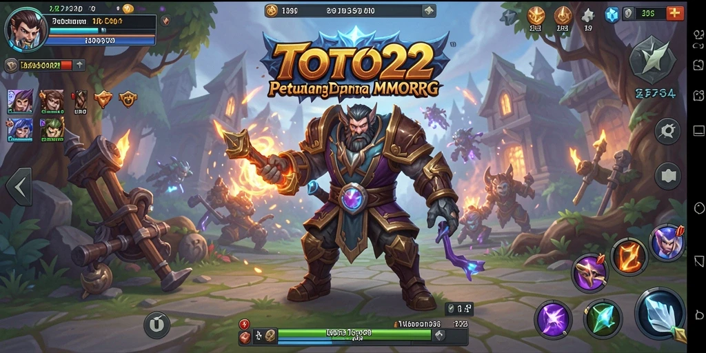 Tangkapan layar menunjukkan aksi seru dalam gameplay MMORPG TOTO22.